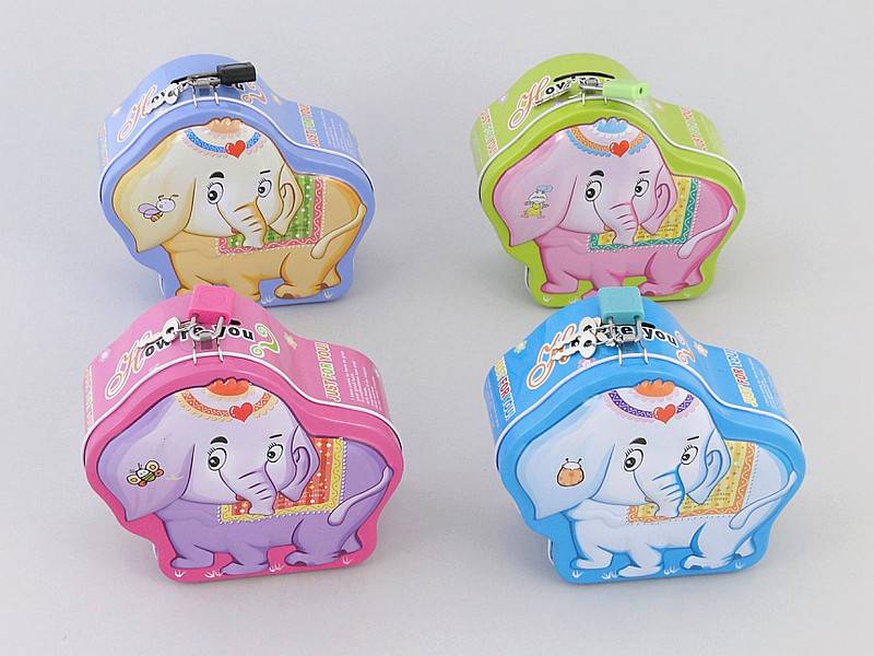 Skarbonka słoń , metal 4 kol - 218291