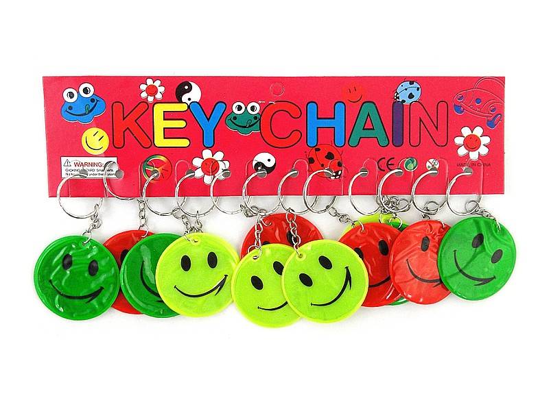 Brelok buźka odblaskowy 12szt.karta - 458444