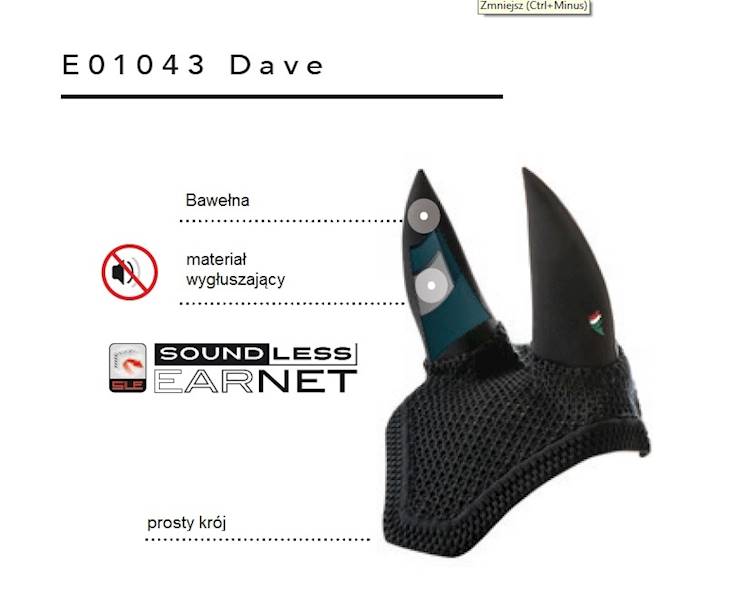 Nauszniki wyciszające 3 czarny Dave Equiline
