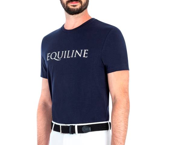 T-shirt męski Cridec Equiline Logo granatowy