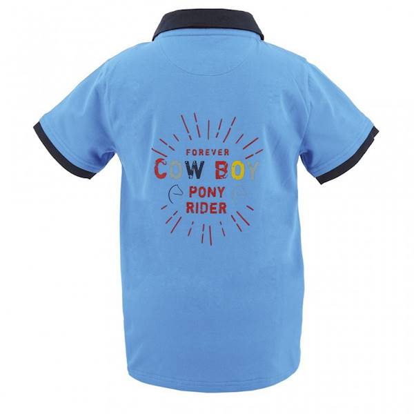 T-shirt 128 polo błękit  Cowboy W20