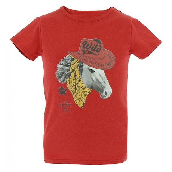 T-shirt dziecięcy Cowboy czerwony