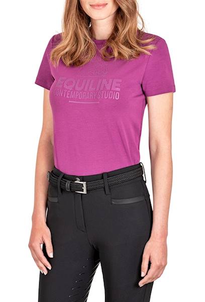 T-shirt damski Cleoc Equiline fioletowy S22