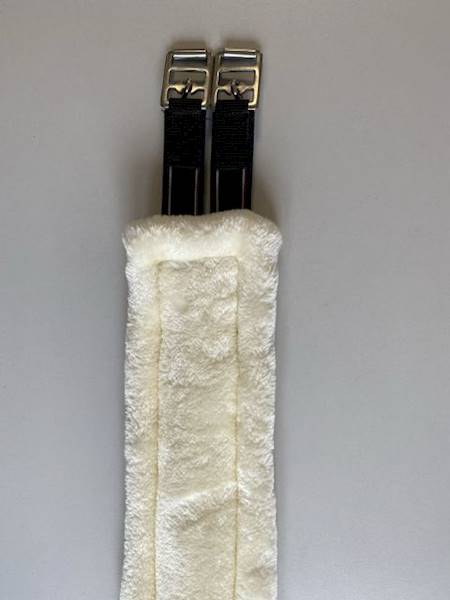 Popręg nylon 130 czarny z futrem Start