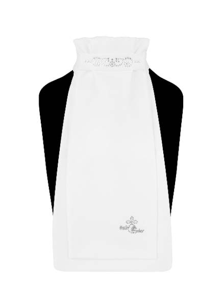 Plastron Andrea Chic M biało-srebrny
