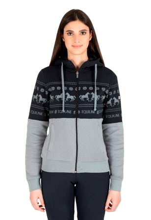 Bluza damska Nilvian Equiline Xmas granatowa