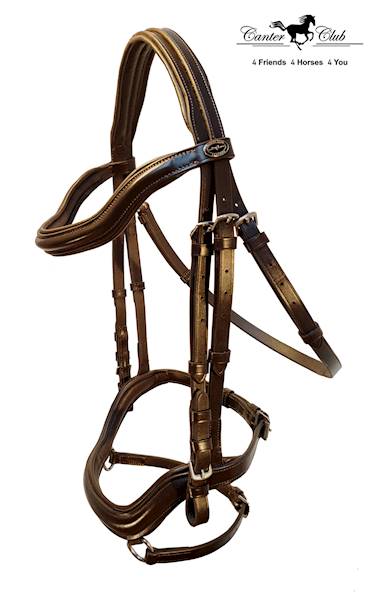 Ogłowie 3 brąz Anatomica Canter Club