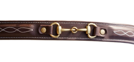 Pasek 75 brąz Horsebit Joline
