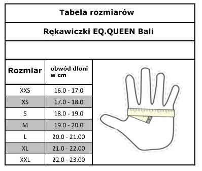 Rękawiczki Bali XL granat Eq.Queen
