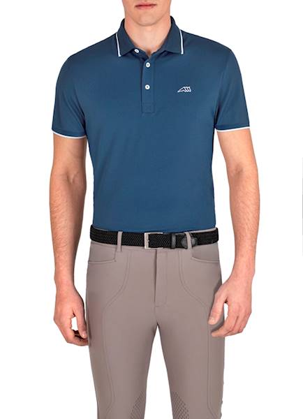 T-shirt polo M.L niebieskie Eliae Equiline PS23