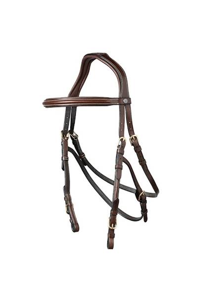 Ogłowie 2 brąz do hackamore Hickstead Trust