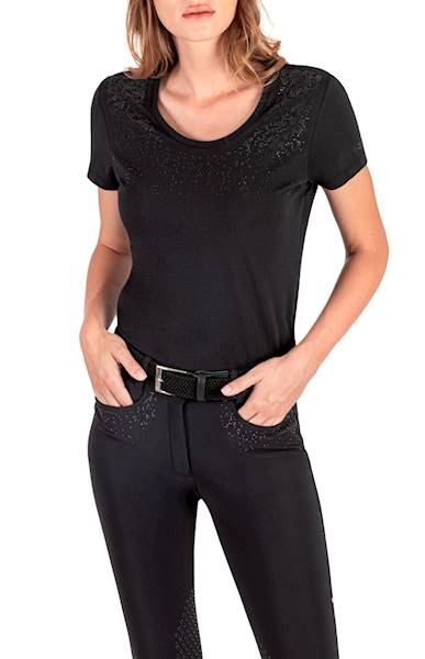 T-shirt XS czarny Gergeg Equiline