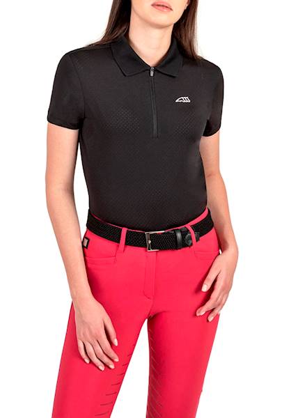 T-shirt polo XL czarny Carenc Equiline 