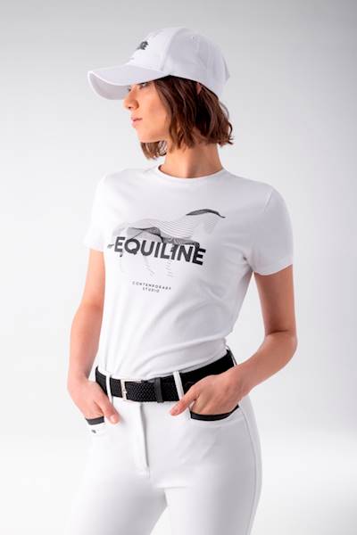 T-shirt M biały Cubby Equiline S24