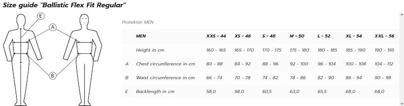 Kamizelka ochr. XXS Ballistic Regular level 2 