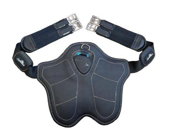 Popręg z fartuchem eQuick Skyride czarny