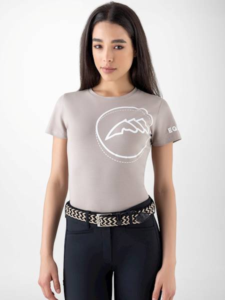T-shirt damski Cubry Equiline beżowy