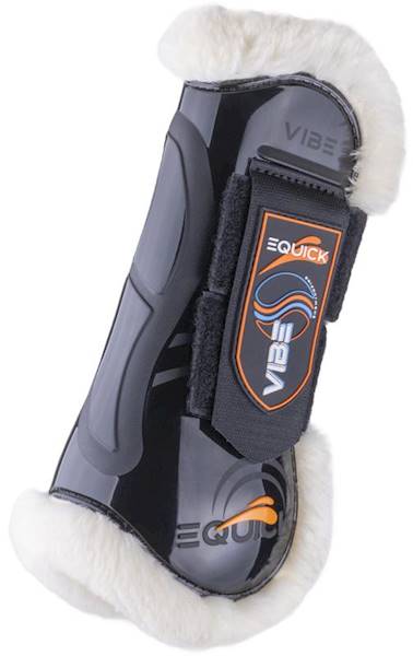 Ochran.Equick przód M czarne futro Velcro Vibe