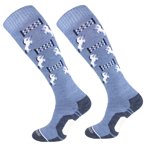 Skarpety 39/42 niebieskie wełniane Mondo