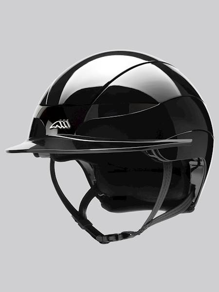 Kask Equiline 56 czarny shine logo Xanto standard