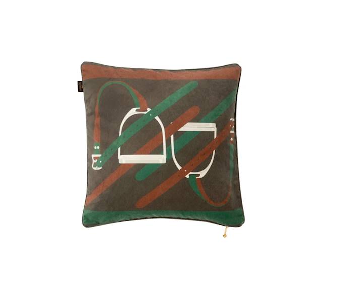 Poduszka dekoracyjna strzemiona zielona Adamsbro