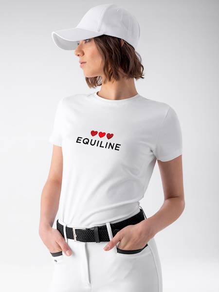 T-shirt L biały Valentina Equiline V26