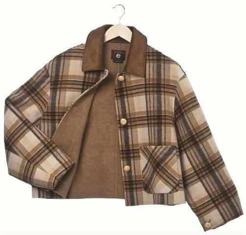 Kurtka damska wełniana Adamsbro brązowa