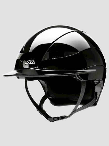 Kask Equiline 52 czarny shine logo Xanto sun