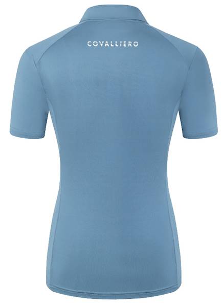 T-shirt polo XS niebieski Covalliero SS26