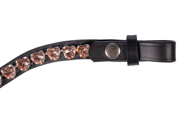 Naczółek 3 czarny/taupe fala Amour HKM