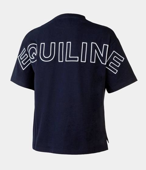 T-shirt XS granatowy Crogo Equiline S26