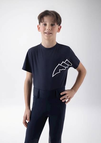 T-shirt 158/170 granatowy Cesco Equiline S26
