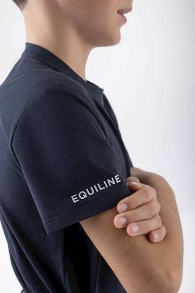 T-shirt 128/140 granatowy Cesco Equiline S26
