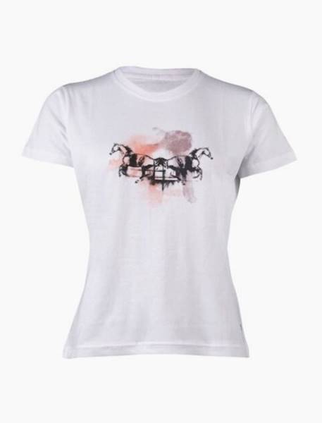 T-shirt S biały Running Horse HKM