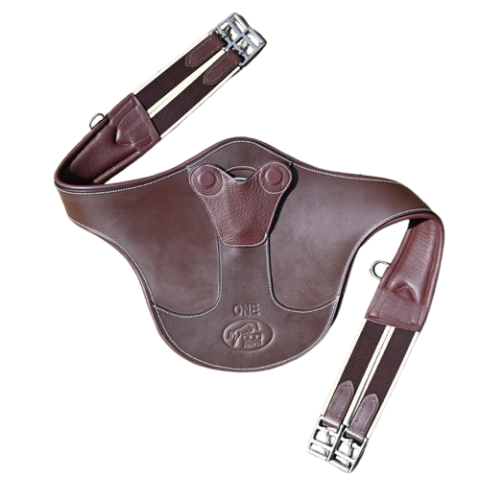 Popręg z fartuchem 135 brąz One Jump-in