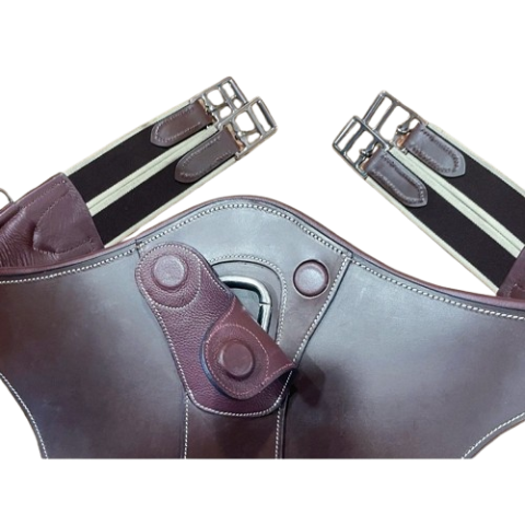 Popręg z fartuchem 120 brąz One Jump-in