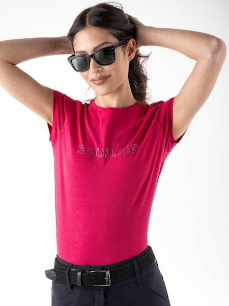 T-shirt M róż Dania Strass Eqode by Equiline