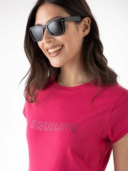 T-shirt M róż Dania Strass Eqode by Equiline