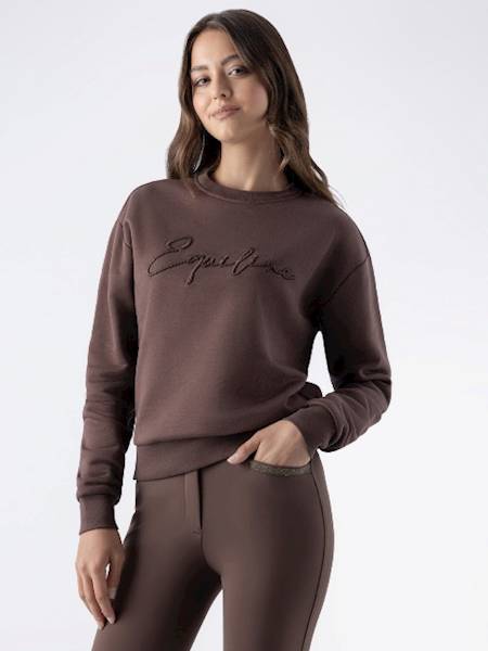 Bluza M czekoladowa Eqzzie Equiline A26