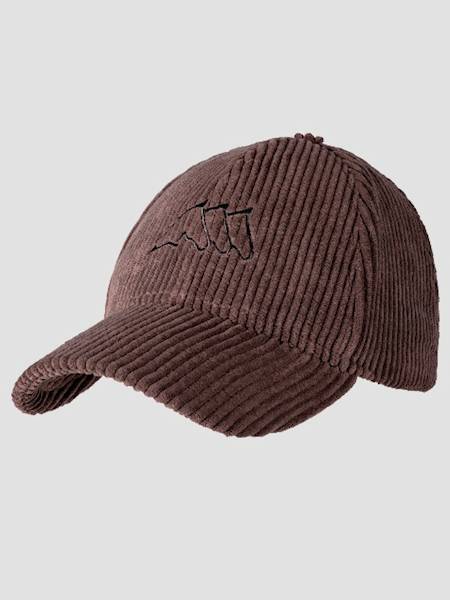 Czapka z daszkiem czekoladowa Velvet Eqfalt A26