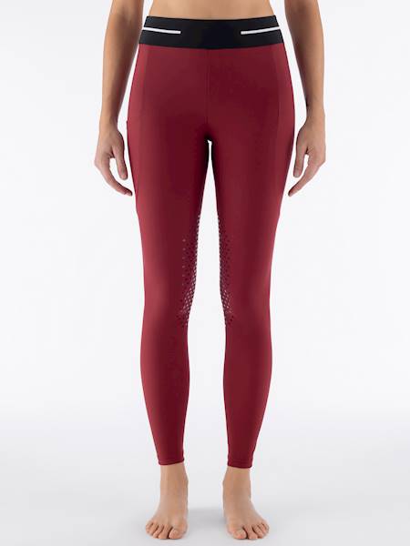 Legginsy damskie Clivek Equiline burgundowe