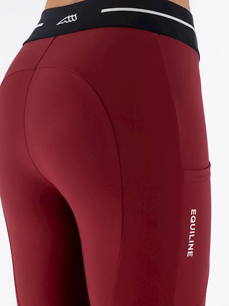 Bryczesy 34 p/l burgundowe legginsy Clivek W26