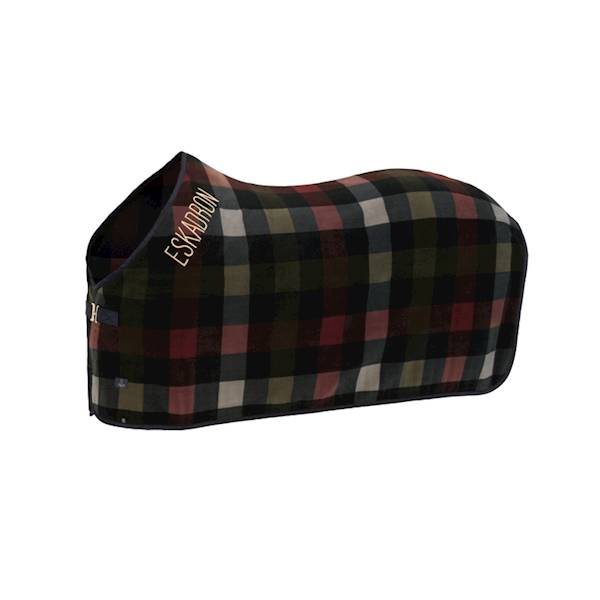 Derka polar 135 bordo/zielony Check Eskadron H26