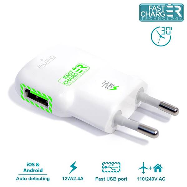 PURO Mini Travel Fast Charger - Ładowarka sieciowa
