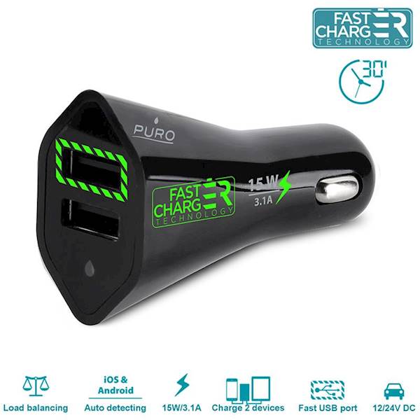 PURO Mini Car Fast Charger - Ładowarka samochodowa