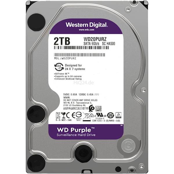 Dysk twardy WD WD20PURZ Purple 2TB 3,5"