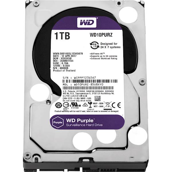 Dysk twardy WD WD10PURZ Purple 1TB 3,5"