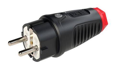 Wtyczka gumowa 16A 2P+Z 230V UNI-SCHUKO IP54