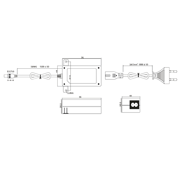 EBD2412 Zasilacz desktop 12V/2A 24W