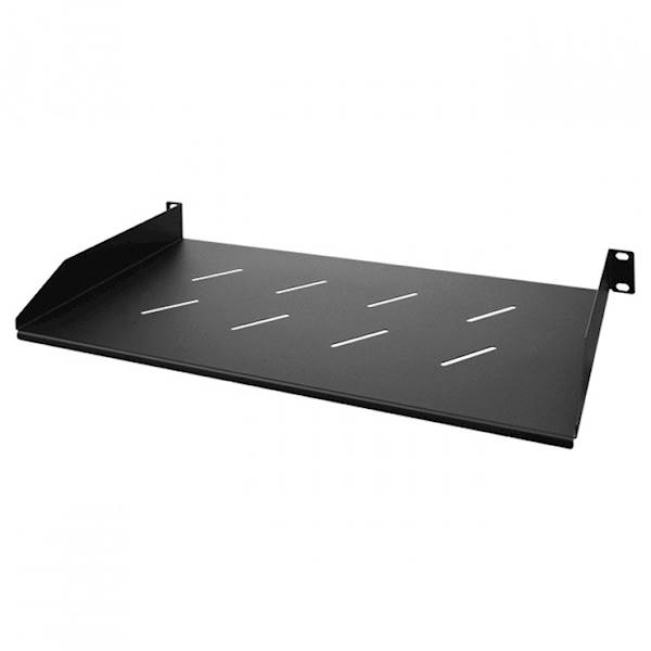 Półka z otworami 270mm 1U, 19", czarna
